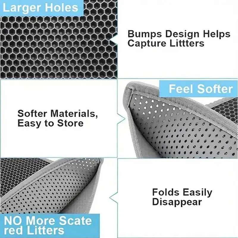 Pawpawp Double-Layer Cat Litter Mat