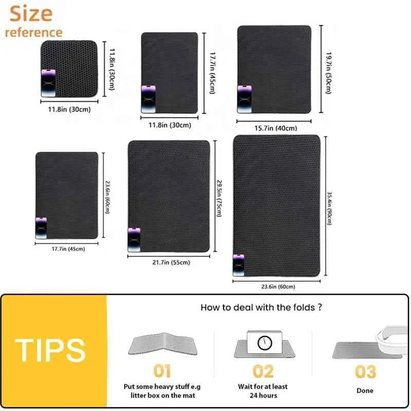 Pawpawp Double-Layer Cat Litter Mat