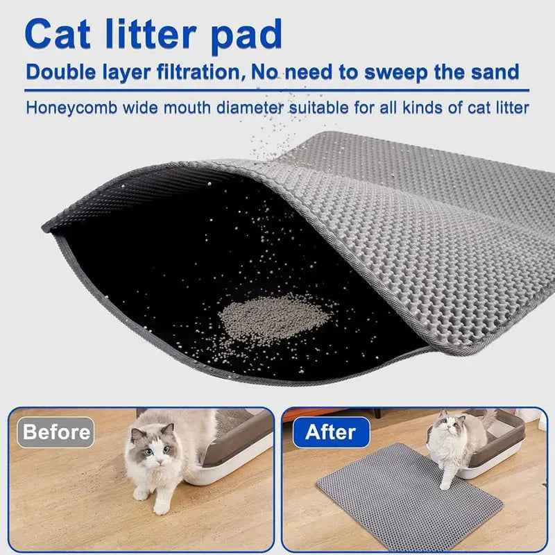 Pawpawp Double-Layer Cat Litter Mat