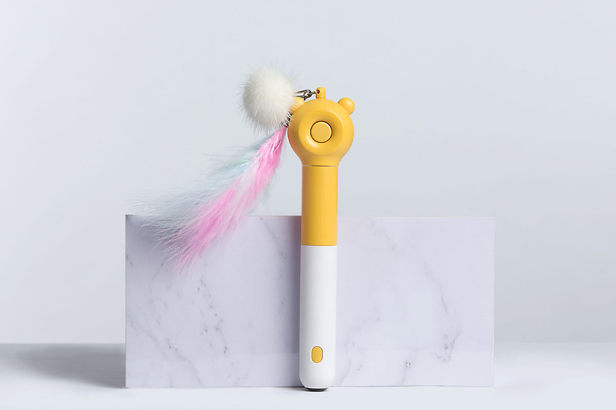 Pet Life KITIQUE 3-in-1 Cat Teaser Wand with Laser